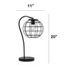 Lalia Home Arched Metal Cage Table Lamp-Black LHT-5061-BK